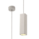 Ambleside Rectangular Pendant 1 Light White Paintable - Polished Chrome