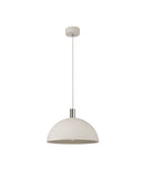 Ambleside Dome Pendant 1 Light White Paintable - Polished Chrome