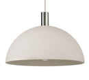 Ambleside Dome Pendant 1 Light White Paintable - Polished Chrome
