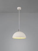 Ambleside Dome Pendant 1 Light White Paintable - Polished Chrome