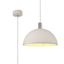 Ambleside Dome Pendant 1 Light White Paintable - Polished Chrome
