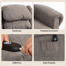 HOMCOM Power Lift Recliner Chair For Elderly With Remote Control, Dark Grey