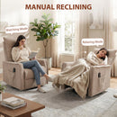 HOMCOM Massage Recliner Armchair, Swivel Rocking Recliner Chair, Brown