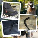 PawHut Foldable Dog Stroller with Mesh Windows for Mini Dogs, Dark Grey