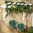 HOMCOM Set Of 2 Artificial Plant Topiary Balls, Faux Plants, Blue