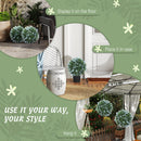 HOMCOM Set Of 2 Artificial Plant Topiary Balls, Faux Plants, Blue
