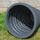 33cm x 48cm Large Plastic Trojan Garden Plant Pot in Dark Grey