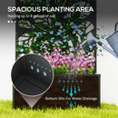 Outsunny Metal Raised Garden Bed with Trellis, Outdoor Elevated Planter Box