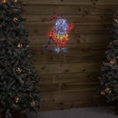 59cm x 45cm Light up FlexiBrights Christmas Santa Silhouette with 237 Multi-Coloured LEDs