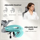 HOMCOM Ergonomic Office Chair, Mesh Desk Chair With Lumbar Support, Footrest