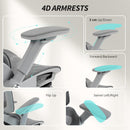 HOMCOM Ergonomic Office Chair, Mesh Desk Chair With Lumbar Support, Footrest
