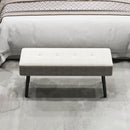 HOMCOM End of Bed Bench with Thick Padding and Steel Legs for Entryway