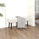 HOMCOM End of Bed Bench with Thick Padding and Steel Legs for Entryway