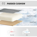 HOMCOM Linen Criss Cross Legged Office Chair with Tilt Function