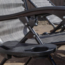 Multi Position Garden Gravity Relaxer Chair Sun Lounger with Sun Canopy in Grey