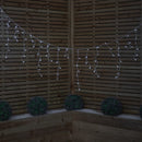 16m 640 LED Frosted IcicleBrights Christmas String Lights in Cool White