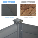 Outsunny Garden Wooden Planter Flower Raised Bed, Dark Grey
