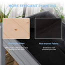 Outsunny Garden Wooden Planter Flower Raised Bed, Dark Grey