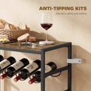 HOMCOM 30 Bottles Wine Rack, 6 Tier Wine Storage Holder, Rustic Brown