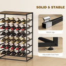 HOMCOM 30 Bottles Wine Rack, 6 Tier Wine Storage Holder, Rustic Brown