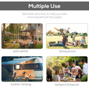 Outsunny 3 X 2.5m Patio Metal Gazebo Pergola Wall Mount Outdoor Shelter, Grey