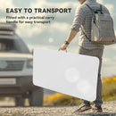 Outsunny 3 Piece Folding Picnic Table and Bench Set w/ Handle, Light Grey