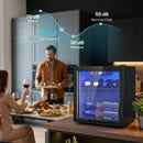 HOMCOM 12 Bottle Wine Cooler, 4-16°C Under Counter Drinks Beer Wine Fridge
