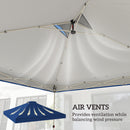 Outsunny Gazebo Roof Replacement UV50+ Waterproof 3x3(m) Blue