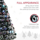 Christmas Time 4ft 120cm Green/White Artificial Christmas Tree W/ Prelit LED Lights-Multicolor