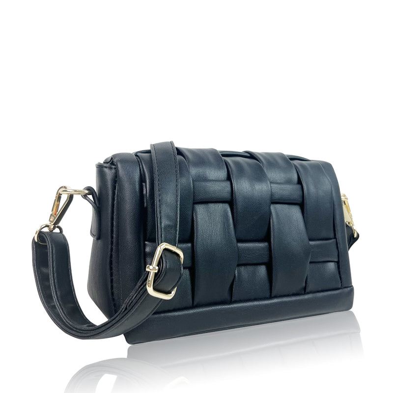 Arabelle Crossbody Buckle Bag - Black