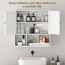 HOMCOM Bathroom Wall Cabinet, Medicine Cabinet with Open Compartments, Shelf