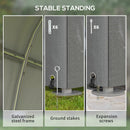 Outsunny 1.2 x 1.8m Portable Garden Shed for Motorbikes, Garden Tools, Bikes