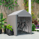 Outsunny 1.2 x 1.8m Portable Garden Shed for Motorbikes, Garden Tools, Bikes