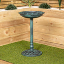 63cm Verdi Green Traditional Garden Patio Resin Bird Bath
