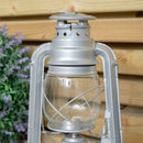 25cm/30cm Silver Paraffin Hurricane Lantern Camping Light
