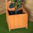 1.6m Samuel Alexander Natural Wooden Freestanding Garden Trellis with Raised Bed Planter
