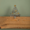 22cm Silver Christmas Stocking Hanger - We Wish You a Merry Christmas
