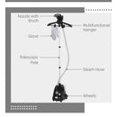 HOMCOM Clothes Steamer with Adjustable Pole 41-110 cm Black