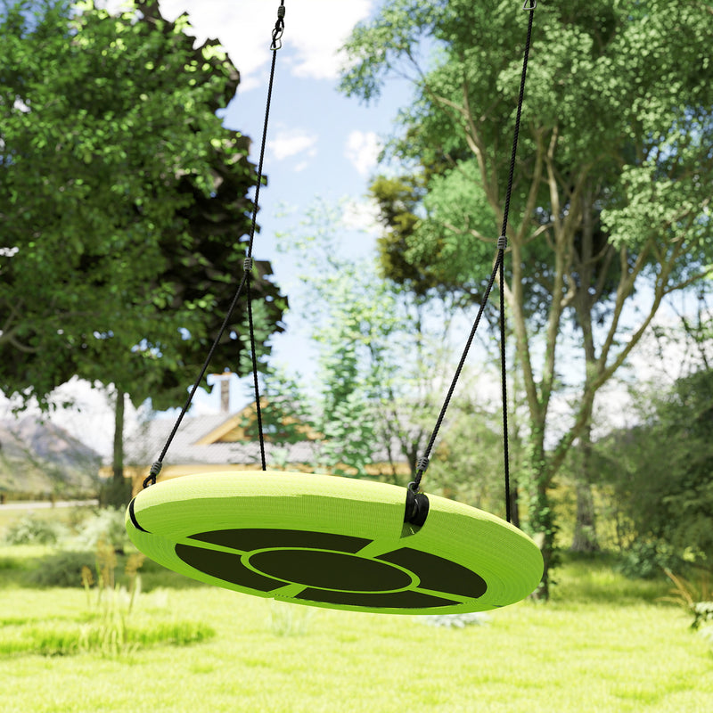 AIYAPLAY Nest Swing Seat, 100 cm Saucer Tree Swing Set for Kids, Purple