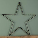 90cm Light up Dewdrop Metal Christmas Star with Garden Stake & Warm White LEDs