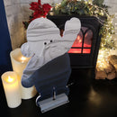 56cm Infinity Light up Standing Santa Christmas Decoration with Multi-Coloured LEDs on Metal Base