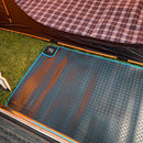 Awning Tunnel Mat 1500mm x 800mm Black Rubber with Blue Edge Trim