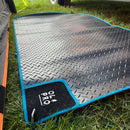 Awning Tunnel Mat 1500mm x 800mm Black Rubber with Blue Edge Trim