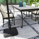 Outsunny Patio Parasol Base Umbrella Stand, Sand/Water Filled, Black
