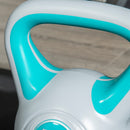 SPORTNOW 10kg Kettle Bell with Handle for Home Gym, Light Blue and Grey