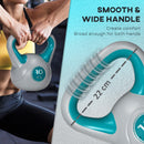 SPORTNOW 10kg Kettle Bell with Handle for Home Gym, Light Blue and Grey