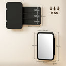 HOMCOM Bathroom Wall Cabinet With Mirror Black