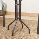Outsunny Garden Bistro Set, Small Garden Set W/ Stackable Chairs, Light Grey