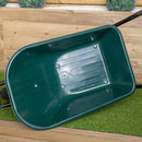 110 Litre 150kg Capacity Heavy Duty Outdoor Pneumatic Plastic Garden Wheelbarrow in Green