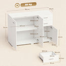 HOMCOM Modern Sideboard Kitchen Storage Cabinet, White